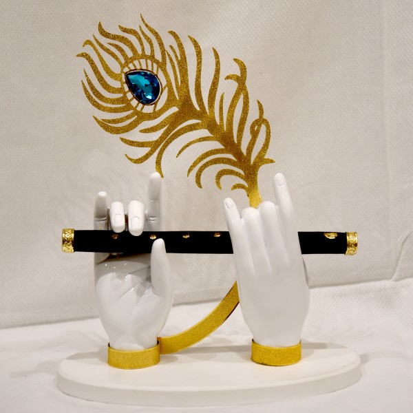 24KT GOLD KANHA ART MORE PANKH 