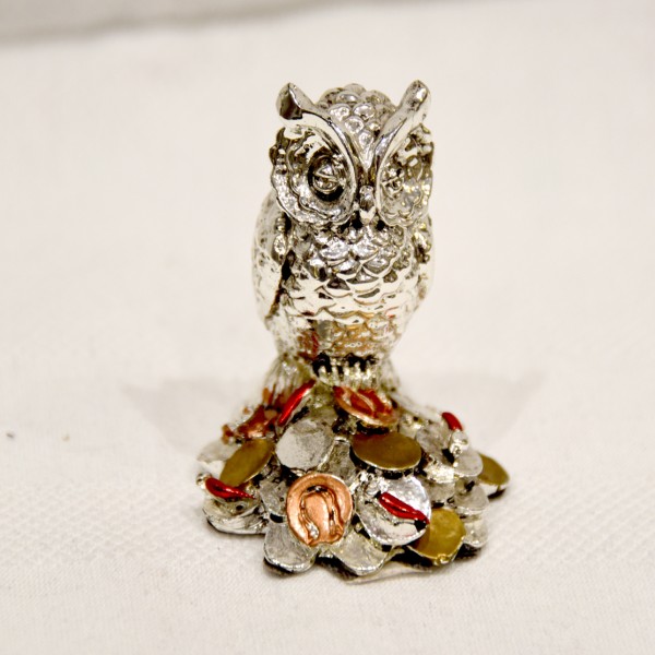KANHA ART SILVER 99% ITALY OWL 