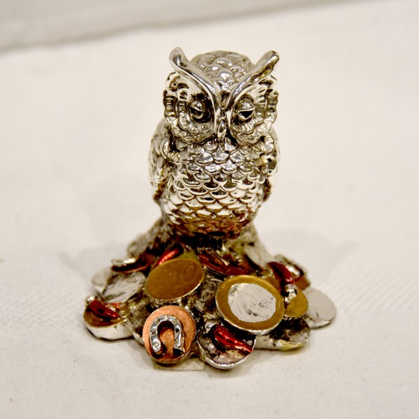 KANHA ART SILVER 99% ITALY OWL 