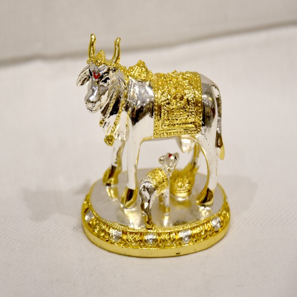 KANHA ART SILVER 99% ITALY KAM DHENU COW