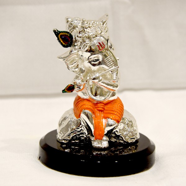 KANHA ART SILVER 995 ITALY FLUTE GANPATI