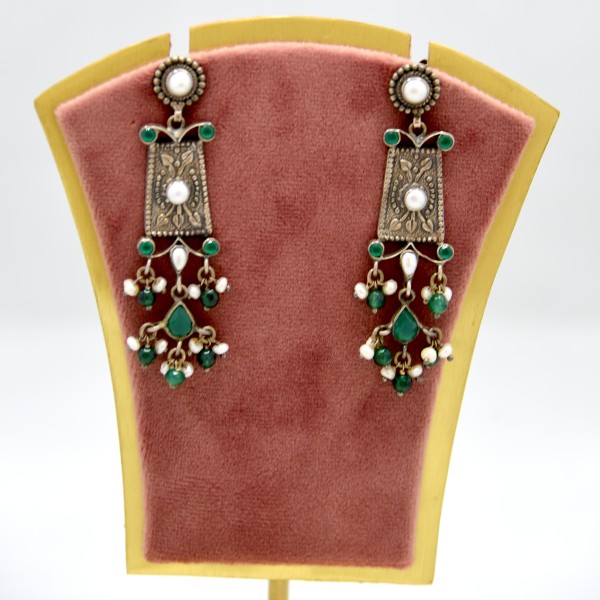 SILVER OXIDIZE 925 EARRING
