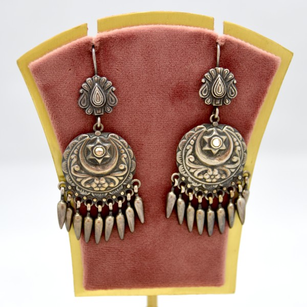 SILVER OXIDIZE 925 EARRING