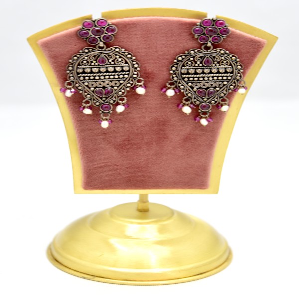 SILVER OXIDIZE 925 EARRING