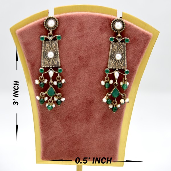 SILVER OXIDIZE 925 EARRING