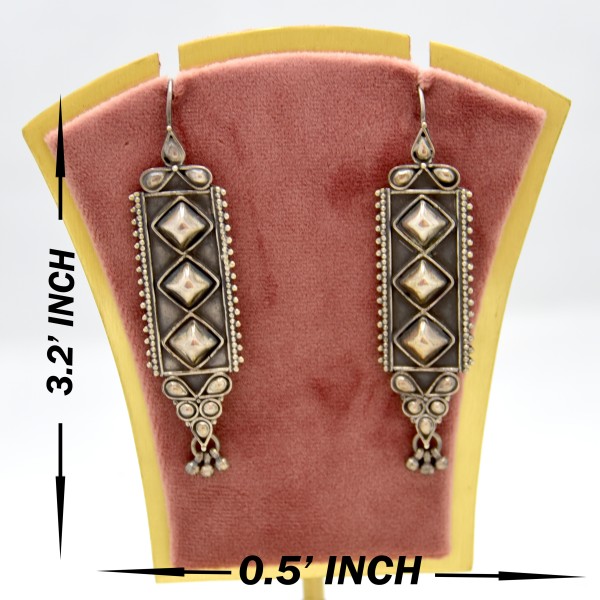 SILVER OXIDIZE 925 EARRING