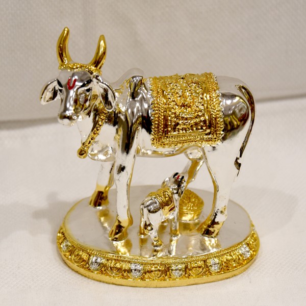 KANHA ART SILVER 99% ITALY KAM DHENU COW