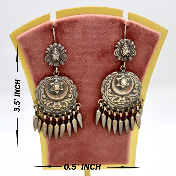 SILVER OXIDIZE 925 EARRING