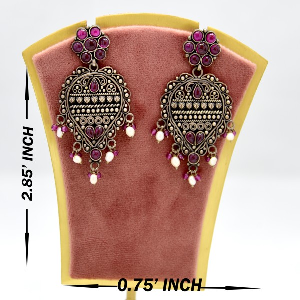 SILVER OXIDIZE 925 EARRING