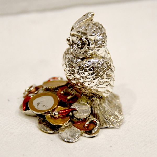 KANHA ART SILVER 99% ITALY OWL 