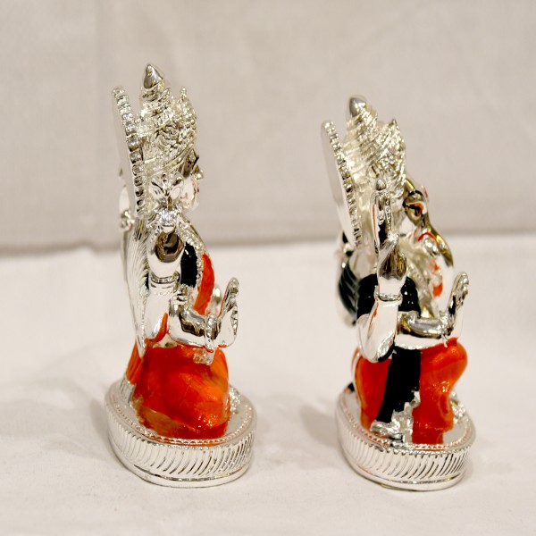 LAXMI GANESH PAIR SILVER 99% ITALY KANHA ART