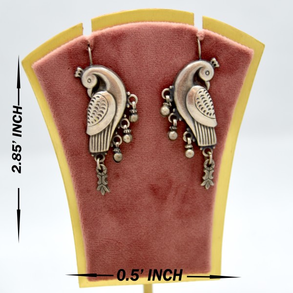 SILVER OXIDIZE 925 EARRING