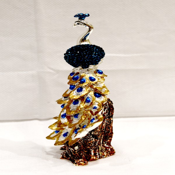 PEACOCK IN TREE SILVER 99% KANHA ART ITALY