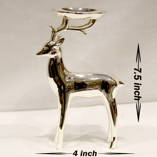 SILVER 99% ITALY KANHA ART DEER PAIR