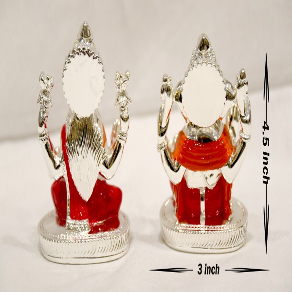 LAXMI GANESH PAIR SILVER 99% ITALY KANHA ART